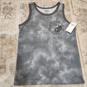 OshKosh B'gosh Gray Tank Top & Place Sport Blue And White Tank Top